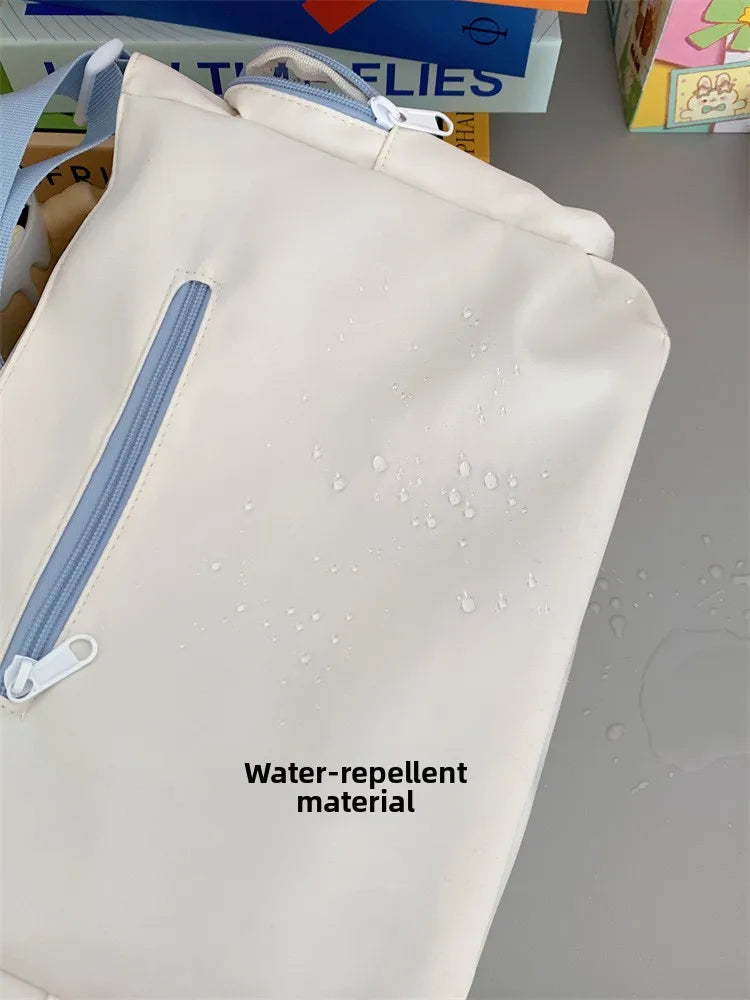 Trendy Transparent Simple Crossbody Bag for Girls Large Capacity School Shoulder Bag Comfortable and Versatile Texture Ita Bag