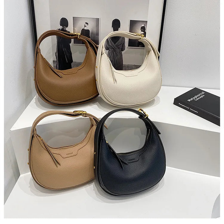 Women Underarm Bag Fashion Hobos Half Moon Saddle Shoulder Bags Luxury Pu Leather Crossbody Bag Phone Purses 2024 Commuting Bags