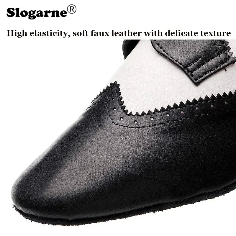 Men Soft Cow Leather Dance Shoes Male Genuine Leather Jazz Latin Shoes Man Waltz Modern Ballroom Dance Shoes Stage Foot Wear