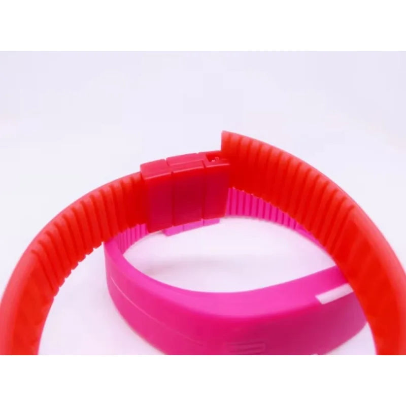 New Digital LED Watches Candy Color Silicone Rubber Touch Screen Digital Watches Women Men Children Bracelet Sports Wrist Watch