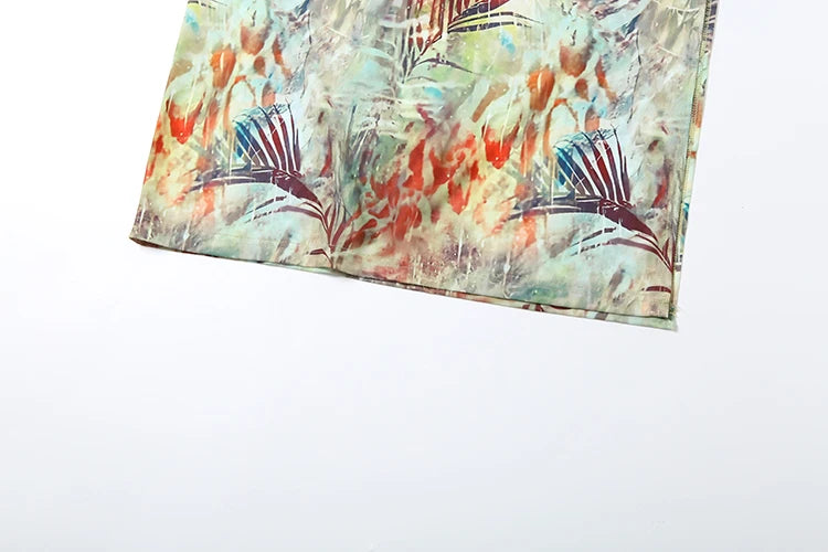 kliou Floral Print Women Dress Vacation Beach Style Suspendency Backless Halter Split Thin Vestidos Female Trend Attractive Wear