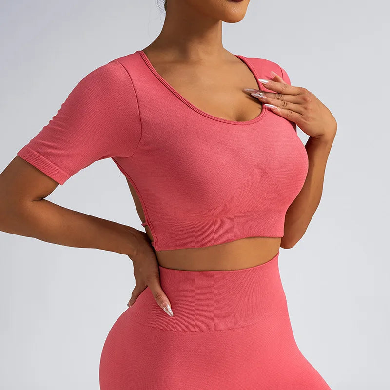 Women's Yoga Sets Seamless Sportswear 2-Piece Gym Yoga Clothes Sport Bra + Leggings Running Wear Skinny Sports Workout Sets Suit