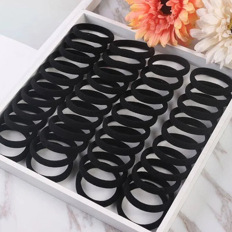 20/50/100pcs Black Hair Bands for Women Girls Hairband High Elastic Rubber Band Hair Ties Ponytail Holder Scrunchies Accessorie BAZAARHUBO