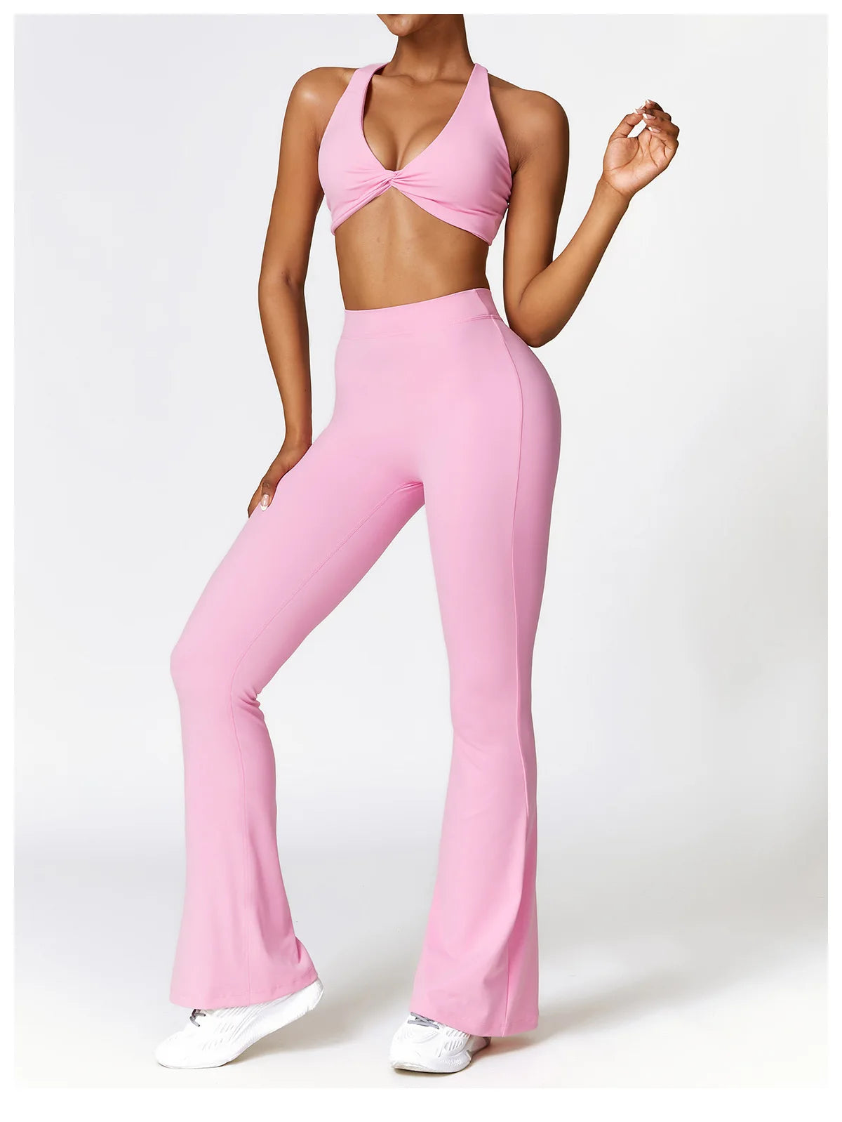 New Yoga Pants Flare Leggings Women High Waist Wide Leg Pants Women Gym Fitness Sports Flared Pant Dance Trousers V-shaped Hip