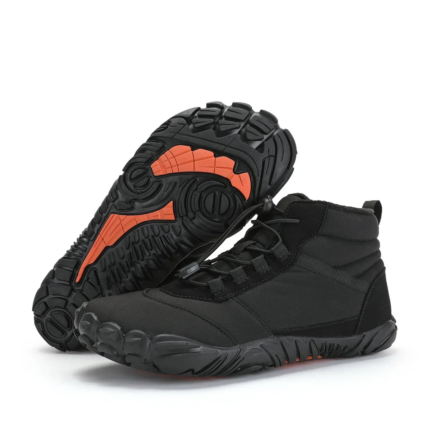 Snow Boots Women Men Sneakers Barefoot Waterproof Winter Warm Running Shoes Non-Slip High-top Padded Hiking Ankle Shoes 2024