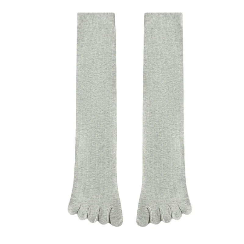 Men's Cotton Sweat Absorption Split-toe Knee-high Socks Breathable High Quality Soft Male Sock Comfortable Fashion Casual Sox