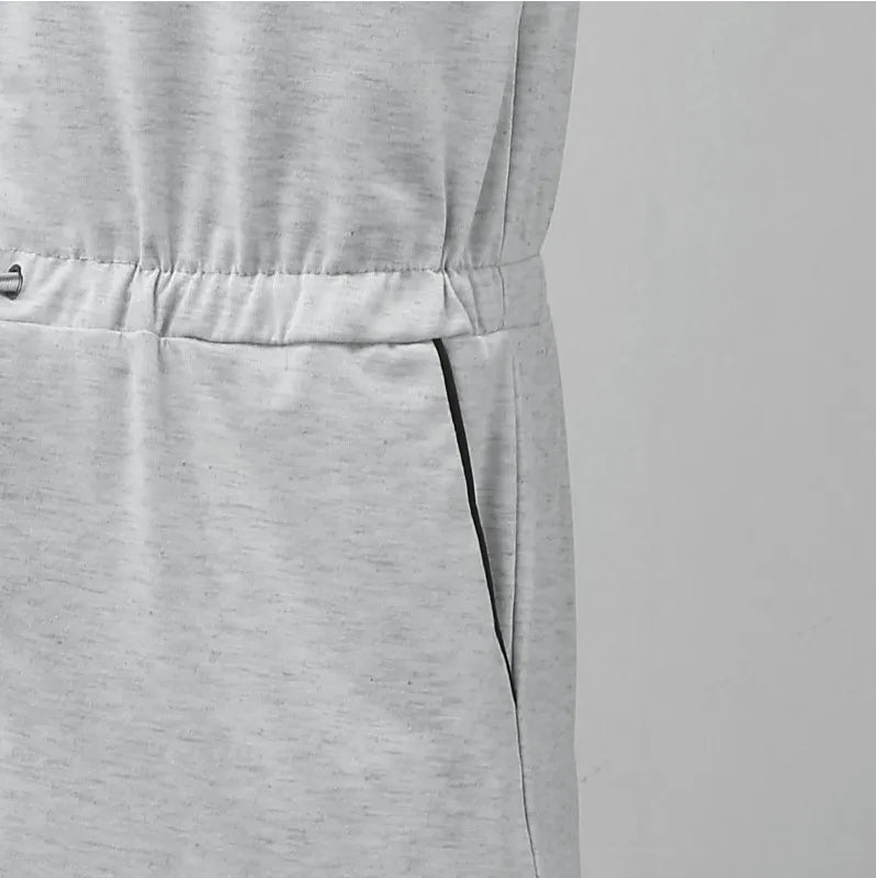 Men Short Jumpsuit Tight Sleeveless Bodysuit Zipper Hooded Rompers Short Pants Casual Home Wear Tracksuit Pajamas