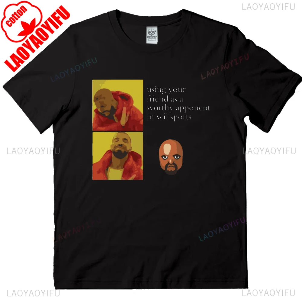 Mii Need A Blunt Retro Shirt Inappropriate Tees Dank Meme Shirt Funny Meme Clothes Round Neck Short-sleeve Simple Style