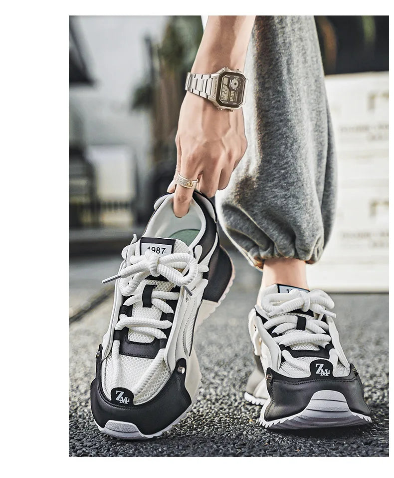 Fashion brand tenis men casual faux leather sneakers male wedged shoes new spring summer breathable trainers man gym run shoes