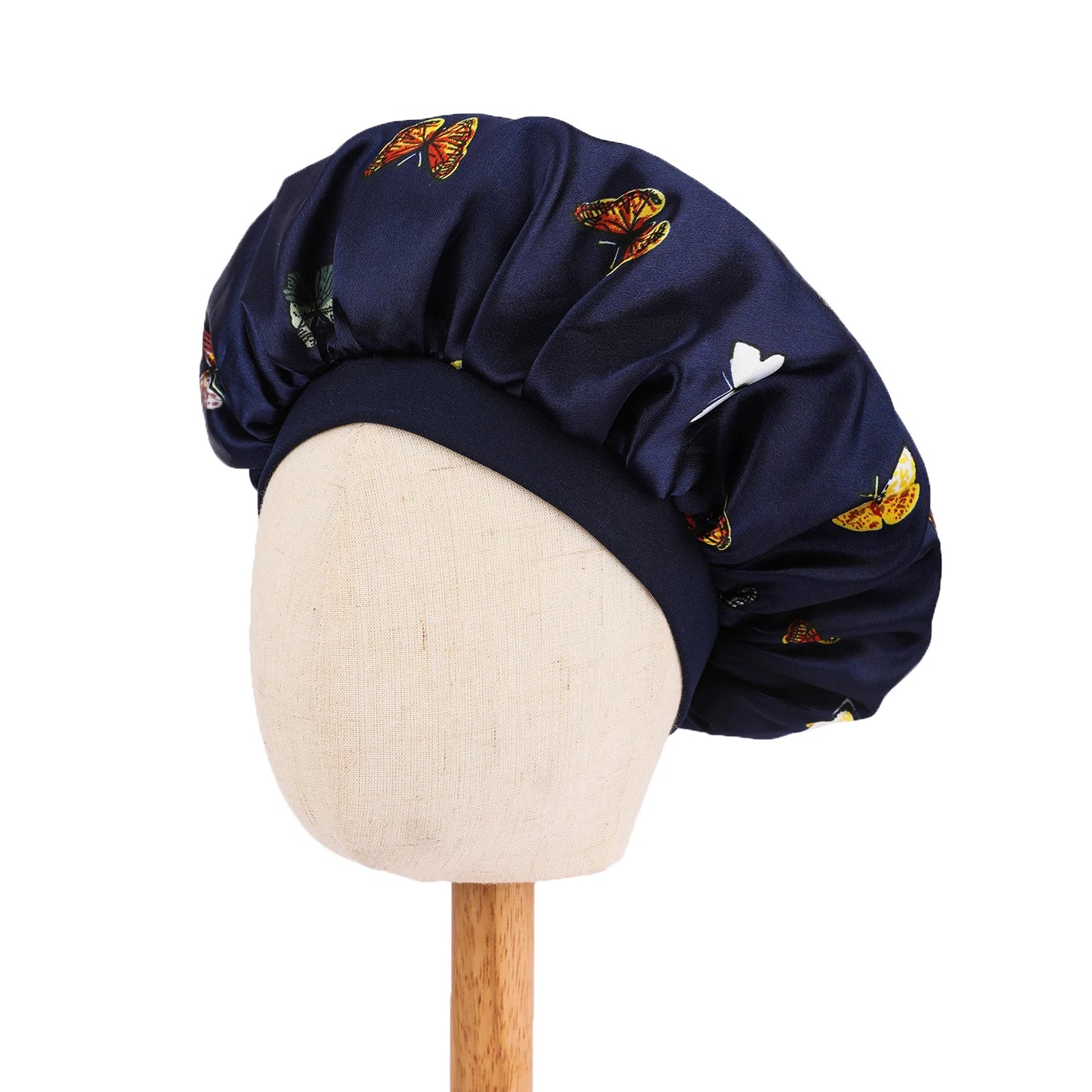 Fashion New African Children Adjustable Printing Ankara Satin Bonnet Sleep Cap Baby Kids Satin Bonnet Sleep Hat Silk Shower Cap