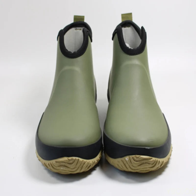 Men's Non-Slip Rain Boots Waterproof Rubber Ankle Boots Outdoor Leisure Fishing Boots Student Rain Boots Platform Boots 장화 2023