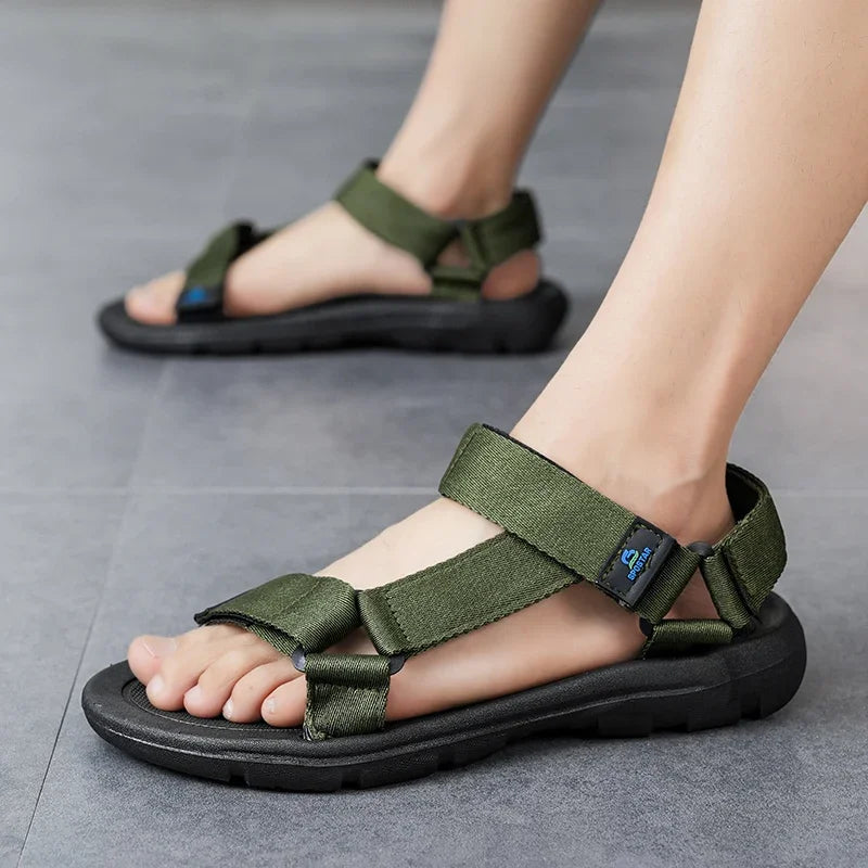 Men Summer New 2026 Casual Sports Sandals Outdoor Anti-slip Wear-resistant Soft-soled Slip-On Breathable Waterproof Beach Shoes