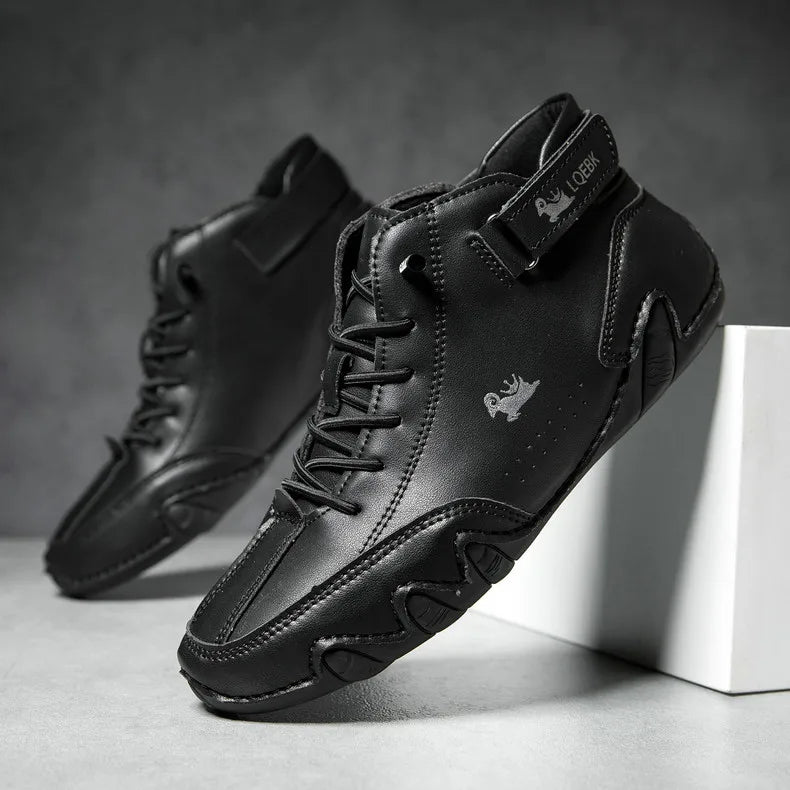 LDECK Leather Casual Shoes Sneakers for Men Fashion Outdoor Walking Loafers Shoes Comfortable Footwear Luxury Man Boots 2025 New