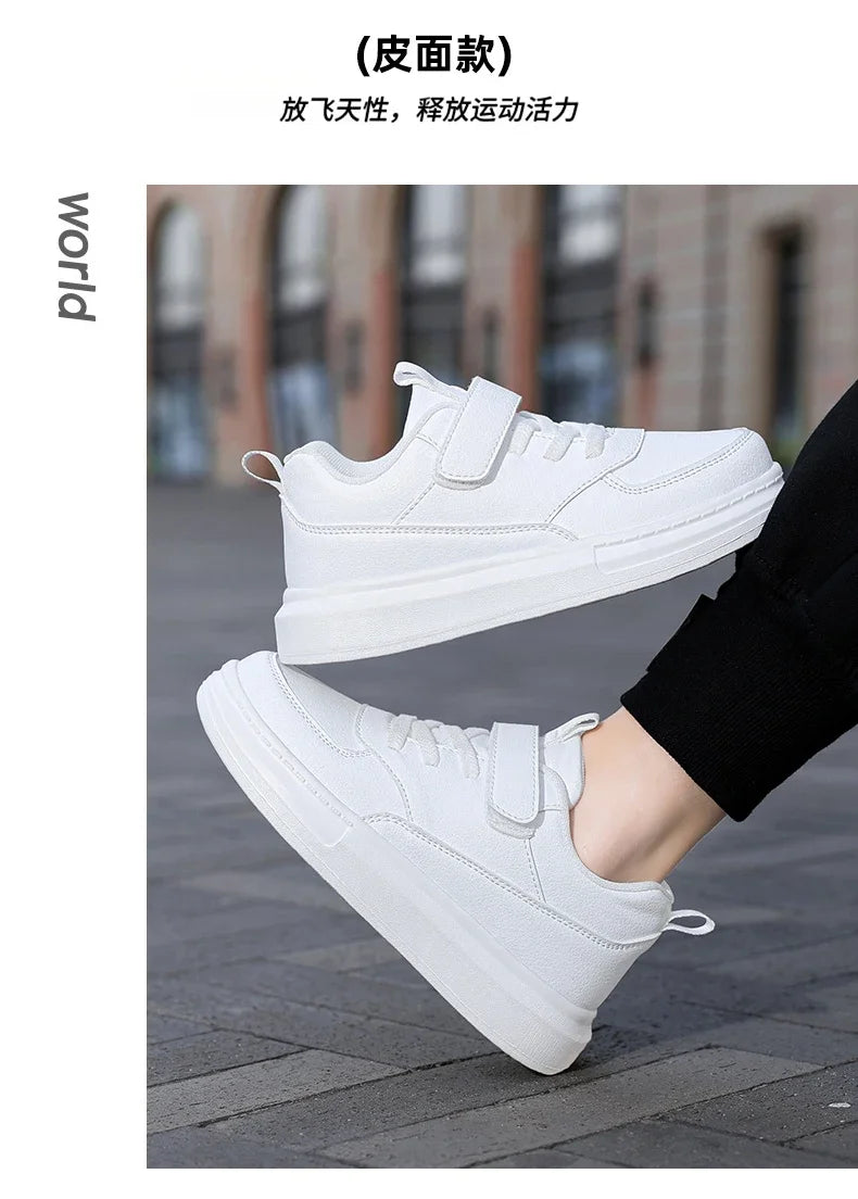 Children's Sneakers Kids Fashion Design White Non-slip Casual Shoes for Boys Girls Hook Breathable Sneakers Toddler Outdoor Shoe