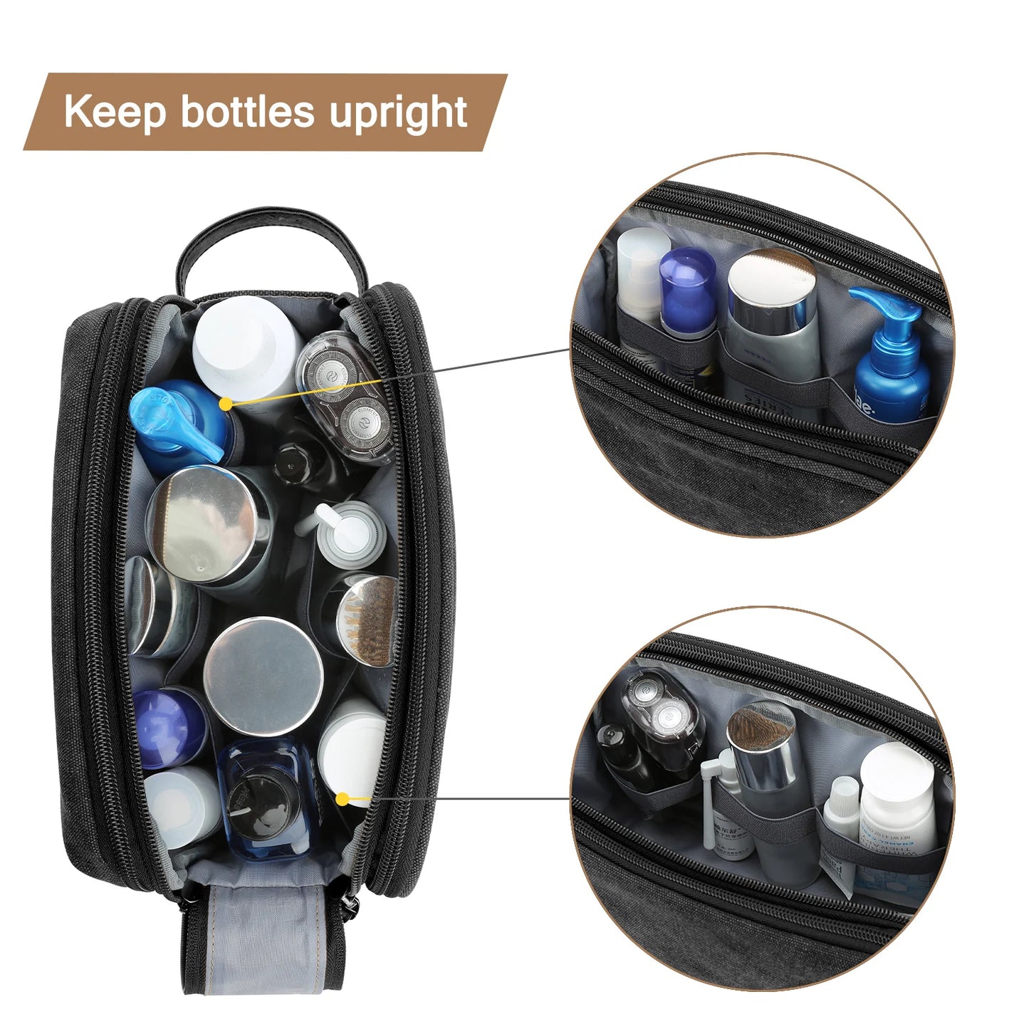 BAGSMART Toiletry Bag for Men Multifunction Outdoor Travel Cosmetic Bag Women Waterproof Makeup Bag Wash Pouch Handbag Organizer