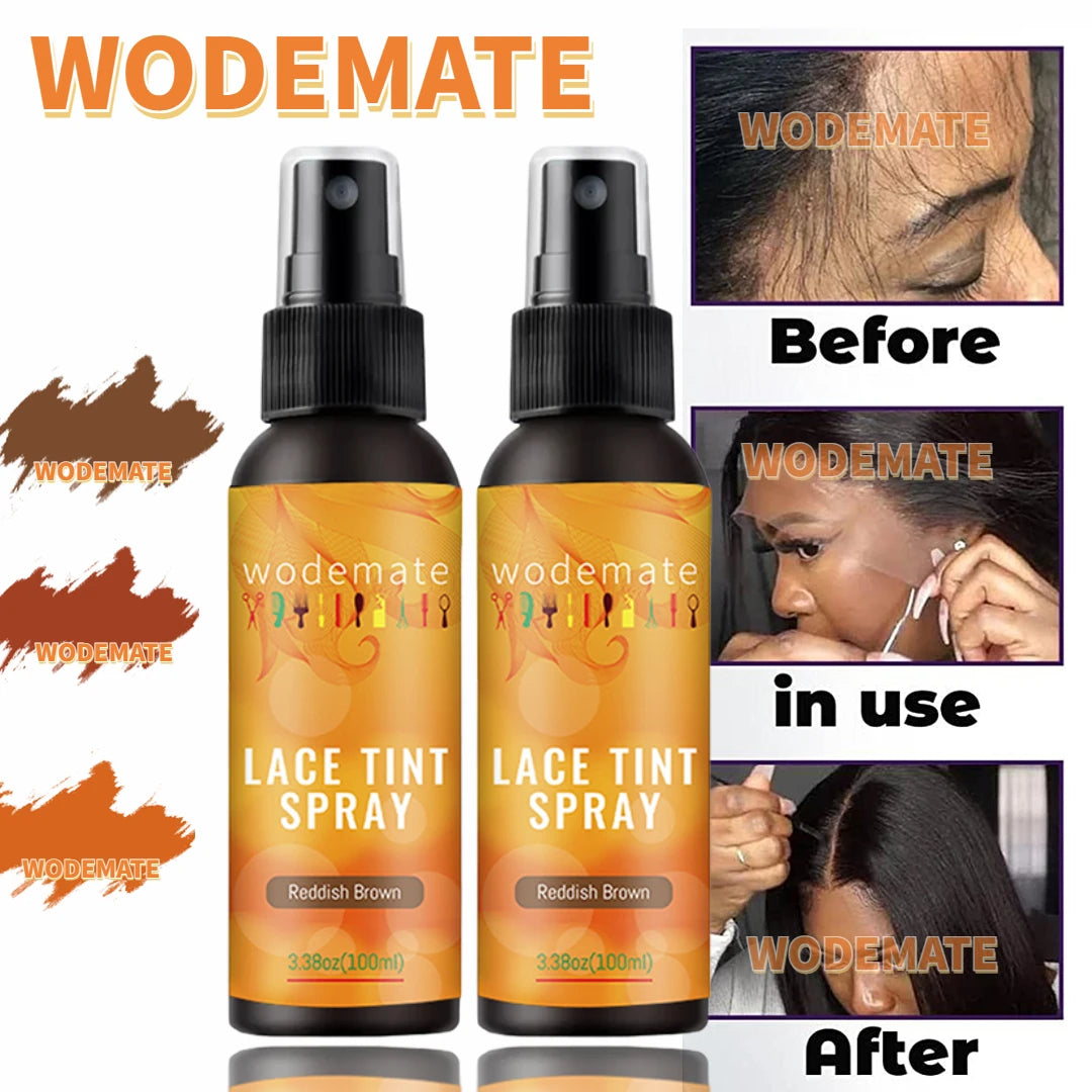 Lace Tint Mousse Waterproof Lace Tint Spray For Lace Wig Light Brown Hair Dye Quick Dry  Wig Grids Concealer No Residue