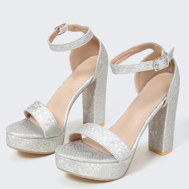 NEW High Heels Sandals Summer Sexy Ankle Strap Open Toe Party Dress Platform Gladiator Women Shoes Platform Sandals
