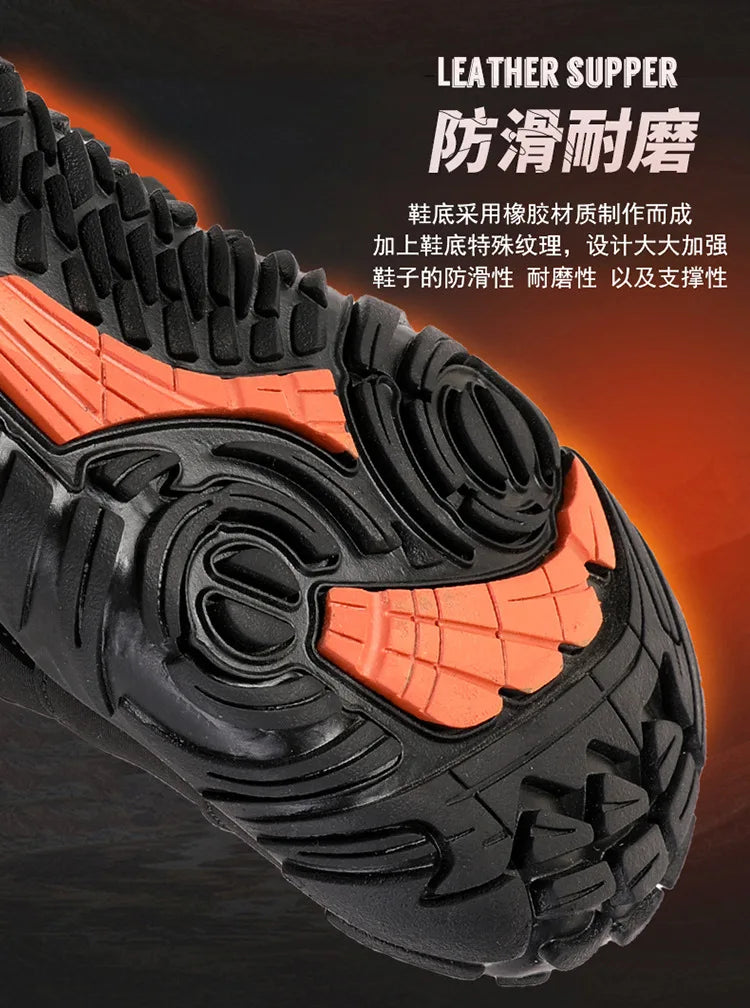 Snow Boots Women Men Sneakers Barefoot Waterproof Winter Warm Running Shoes Non-Slip High-top Padded Hiking Ankle Shoes 2024
