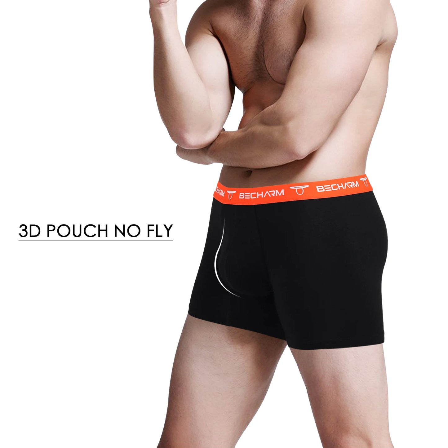 Mens Short Leg Underwear Soft Breathable Cotton Boxer Briefs Man 5 Pack Multicolor Trunks Underpants