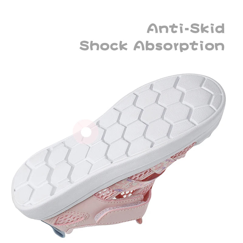 Kids Casual Shoes Girls Design Breathable Lightweight Sneakers for Walking Running Non-Slip Children Sneakers