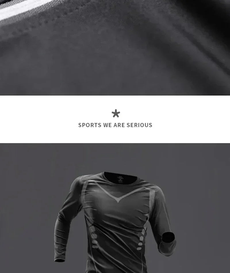 Training Jogging Tracksuits Running Outdoor Compression Suits Set 3PC Workout Tights Men Sports Suit Gym Sportswear Clothes