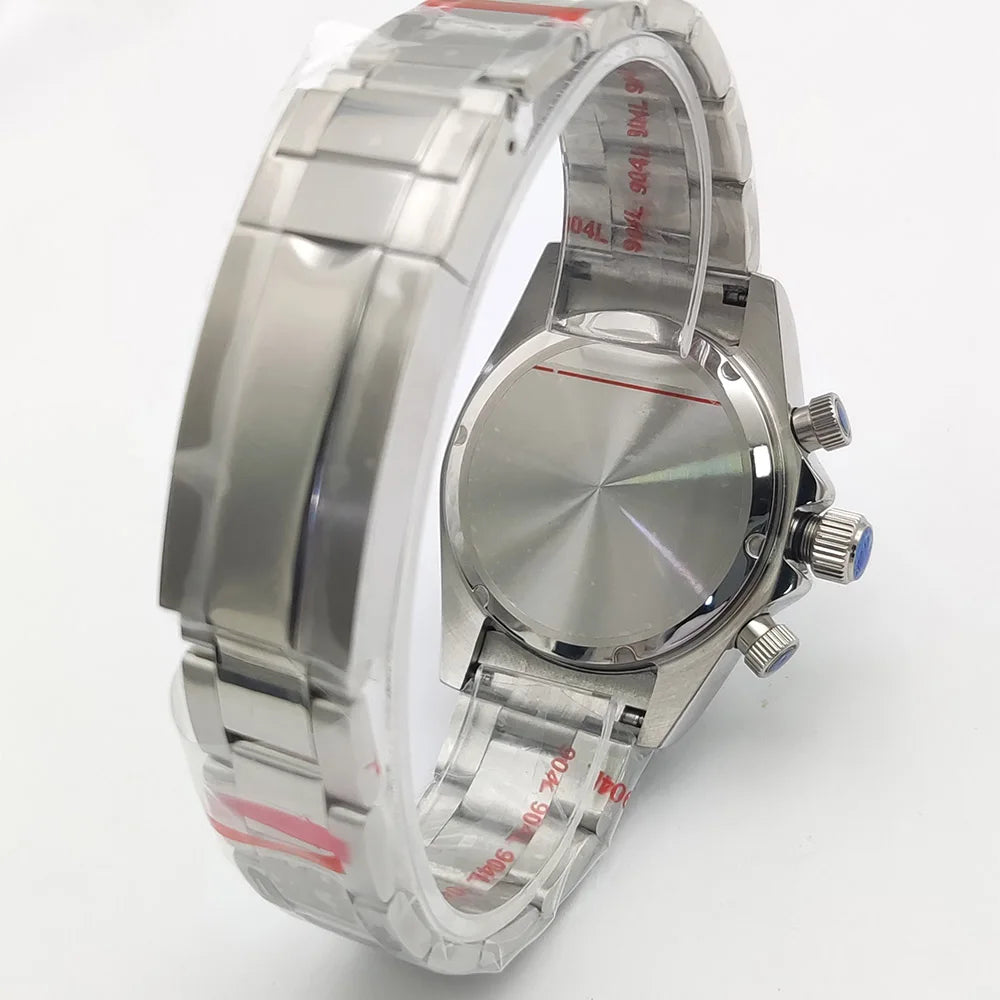 39mm VK64 Quartz Chronograph Men's Watch Sapphire Glass Waterproof Sport quartz watches Stainless Steel Strap Reloj Hombre