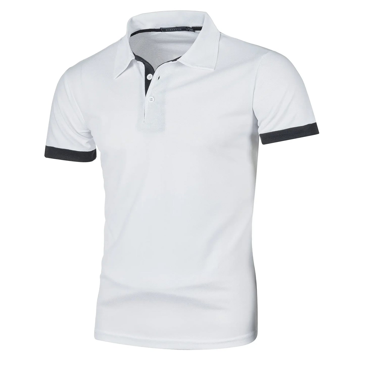 Summer Short Sleeve Polo Shirt Mens Large Stritching T Shirts Lapel Business Breathable Tee Shirt Lightweight Sweatwear