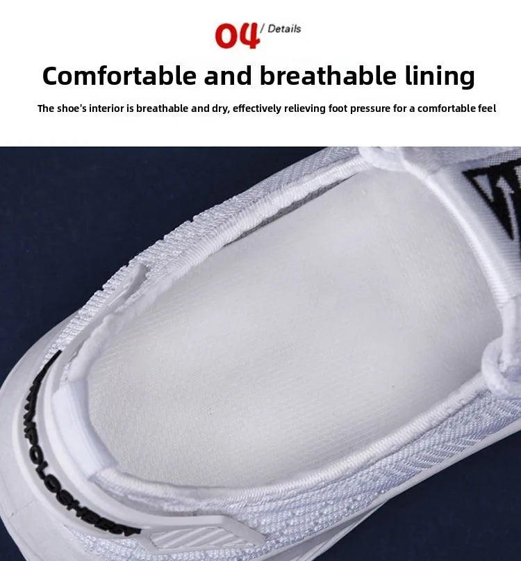 Spring New Fashionable Men's Running Shoes Leisure Style Youth Trendy Sports Shoes Low Top round Toe Rubber Outsole Mesh Lining