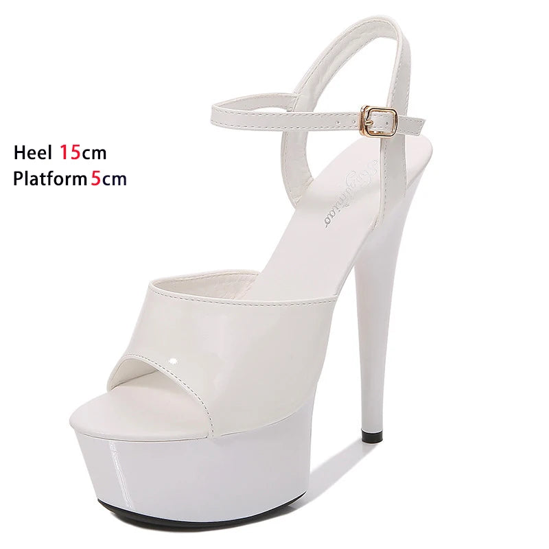 Stripper High Heels Pole Dance Shoes Women Sexy Show Shoes Sandals Party Club 13 15 17 CM Platform High-heeled Shoes Wedding New