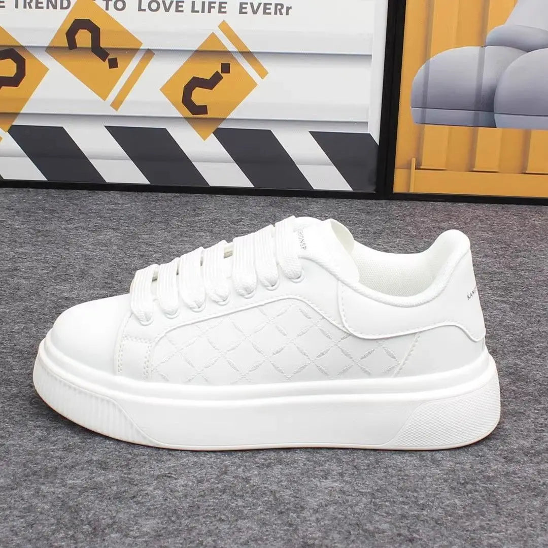 Men's Shoes 2025 Autumn Comfortable Platform Casual Sports Shoes Thick Soled Lace Up Anti Slip Outdoor Fashion PU Leather Shoes