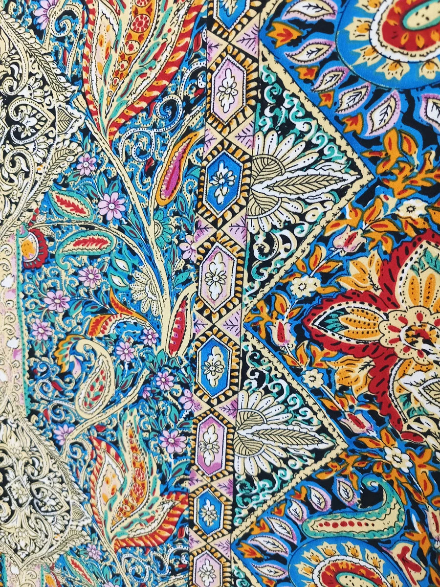 Fashion Vintage Paisley Bikini Cover Ups Summer Chiffon Cardigan Cape Women Beach Swimsuit Sun Protection Smock Loose