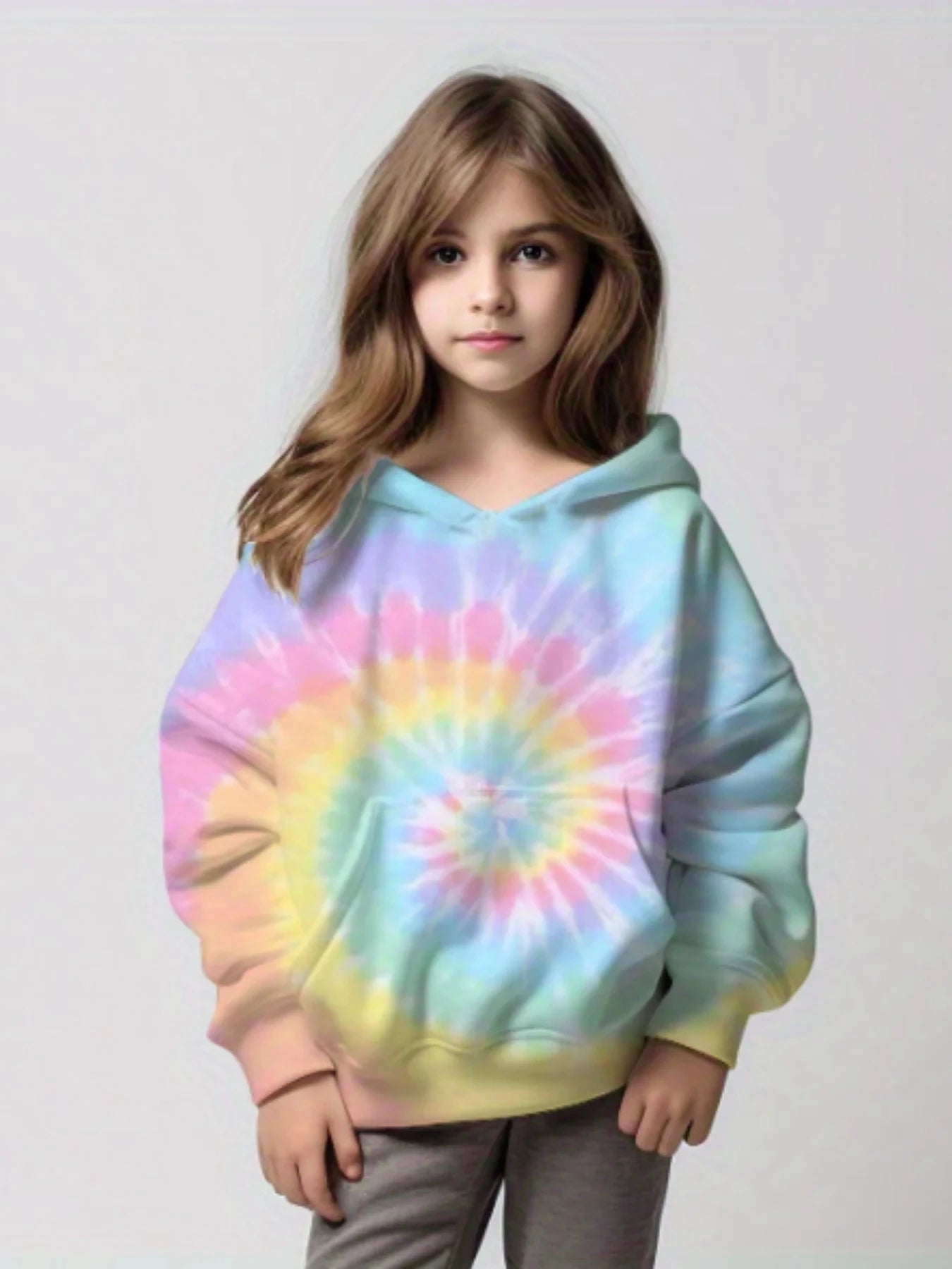 Kids Clothes Girl Hoodies Long Sleeve 3D Cartoon Print Children Spring Fall Clothes Tops Outdoor Casual Polyester Girl Clothing