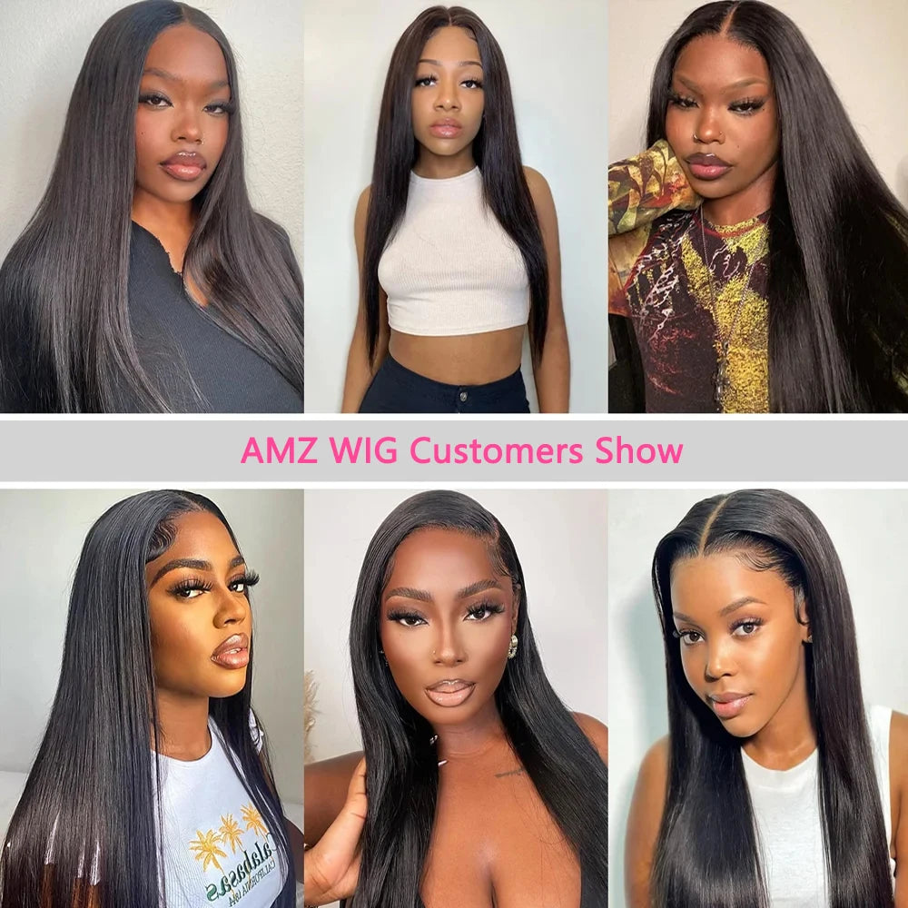 HD Bone Straight 13x6 13x4 Lace Front Human Hair Wig Transparent Brazilian Remy 36 Inch Human Hair Lace Frontal Wig For Women