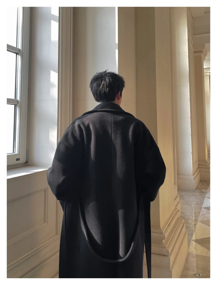Long Coats Men chamarras para hombre Woolen Jackets winter coat men Trench Male Vintage Loose Heavy Jackets Men Leisure Overcoat