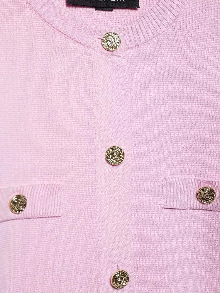HXAO Cardigan Woman Knitwear Button Ladies Short Sleeve Knit Bolero Women's Tricot Top Summer Outerwear Crop Cardigan Top Female