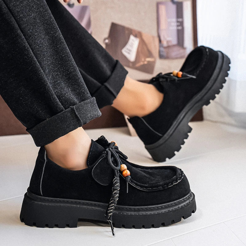 Men's Wide Toe Barefoot Shoes Classic Retro Casual Shoes Lightweight Outdoor Sports Walking Shoes Brown Thick Soled Work Shoes