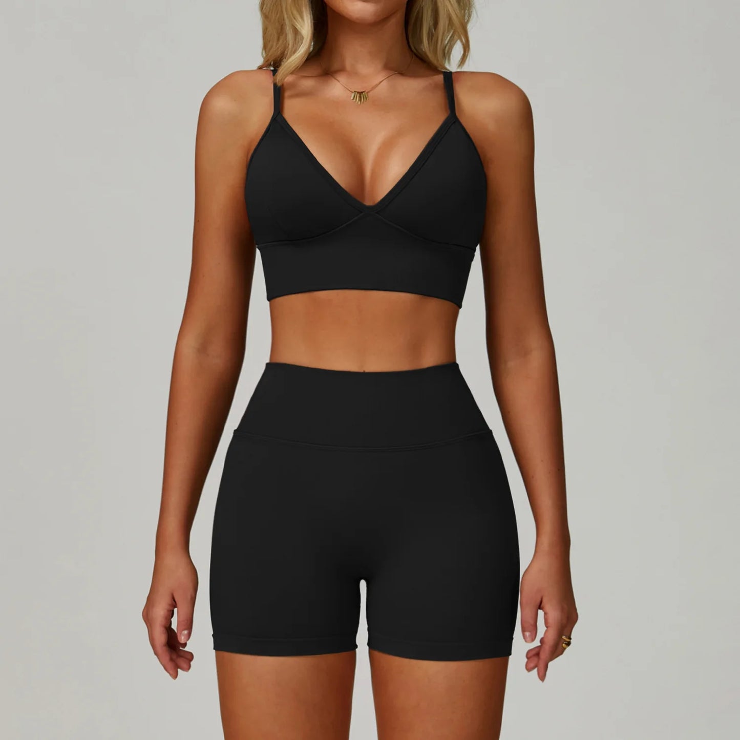 Yoga Set 2PCS Gym Clothes Women Tracksuit Workout Outfits Fitness Set Sportswear High Waist Leggings Sports Bra Athletic Wear