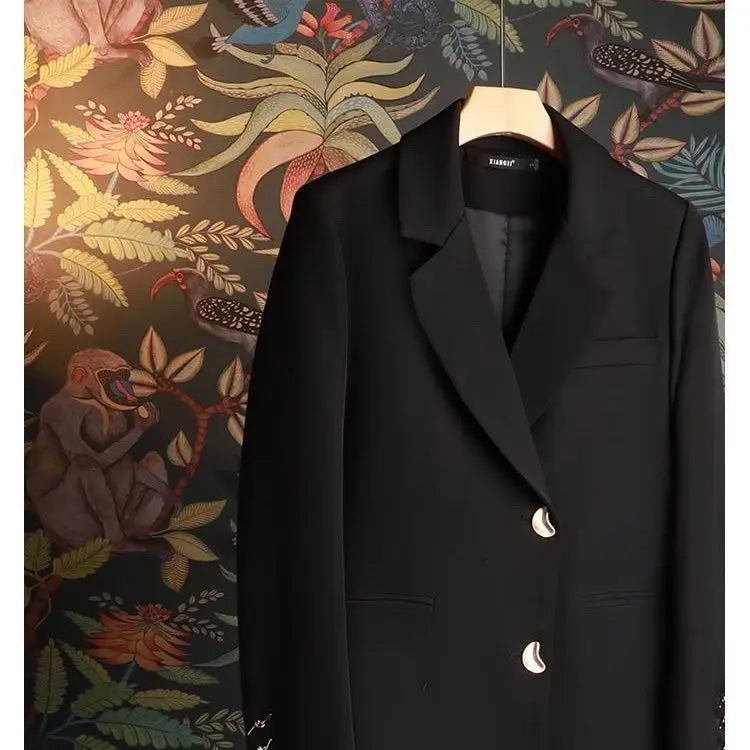 Korean high-quality suit jacket women's new design sense Spring and Autumn Western style casual fried street loose small suit