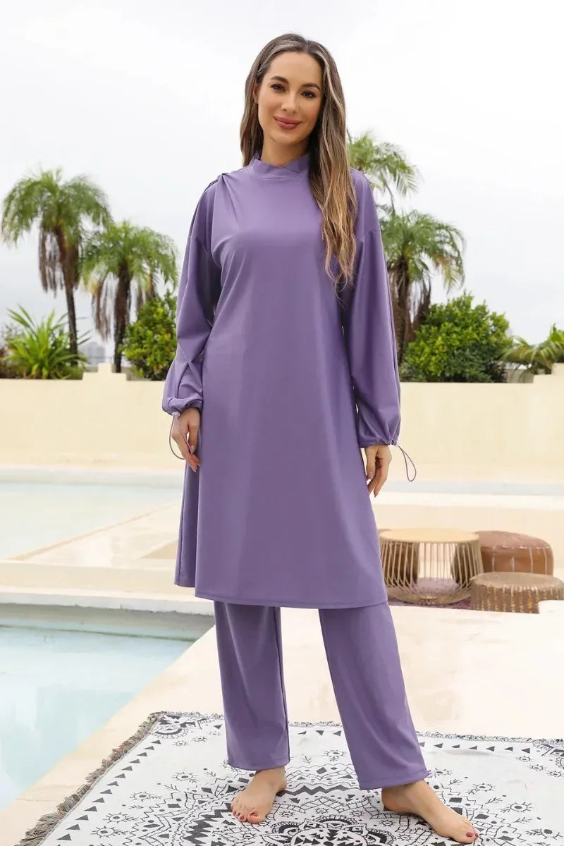 Muslim Femme Swimwear 2025 with Hijab Islamic Mujer Clothing Swimming Suit Modest Swimsuits Beach Cover Ups for Women