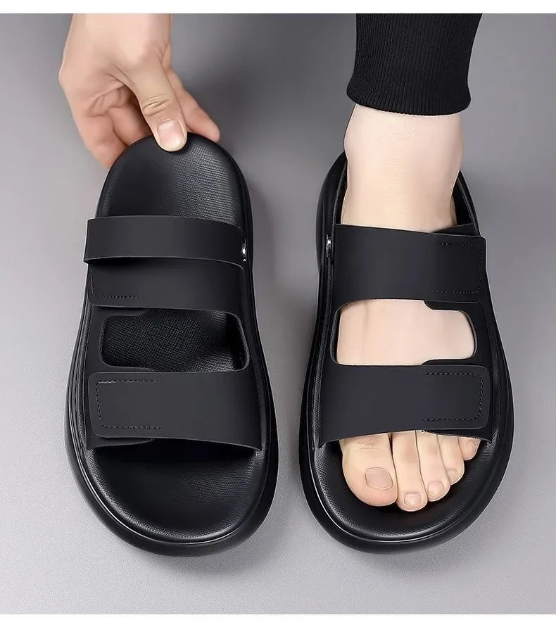 2026 New Men Sandals Casual Breathable Soft Sole Non-Slip Outdoor Fashion Beach Shoes Travel Slippers