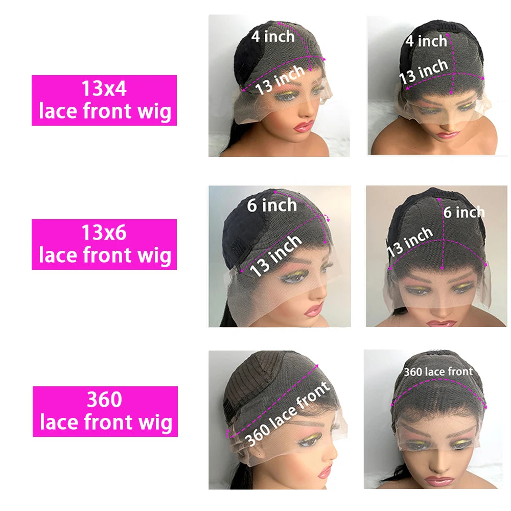 300 High Density Body Wave 13x6 HD Lace Frontal Wigs Human Hair 40 Inch 13x4 Body Wave Lace Front Wig For Women Brazilian Hair