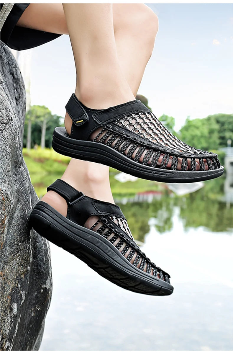Summer Hand-woven Men's Sandals Fashion Men Casual Shoes Brand Designer Sneakers High Quality Outdoor Beach Sandals Men Shoes