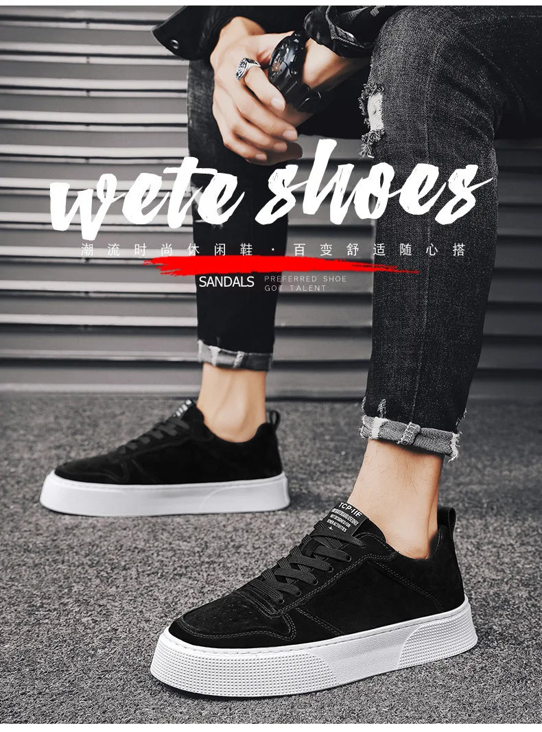 Board Shoes for Men Trendy Flat Shoes Lightweight Comfortable Sports Men Shoes Soft Outdoor Walking Shoe Zapatos Para Hombres