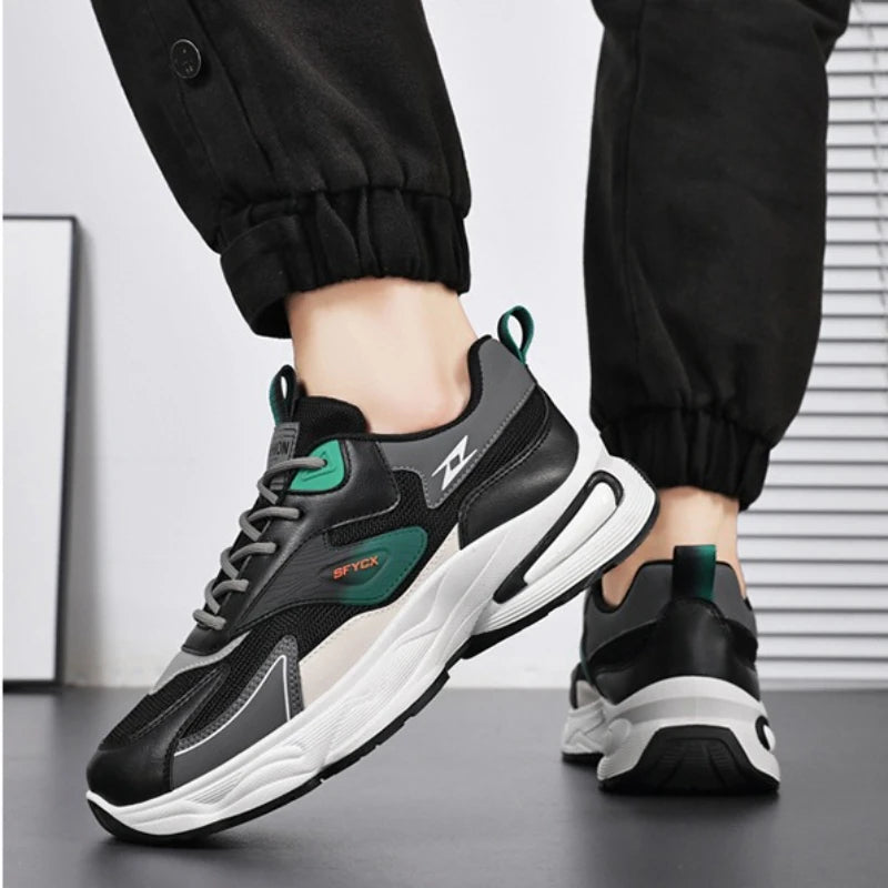 Fashion Men's Shoes Non Slip Platform Shoes Lace Up Mesh Outdoor Man Running Shoes High Quality Breathable Men Sneakers New 2025