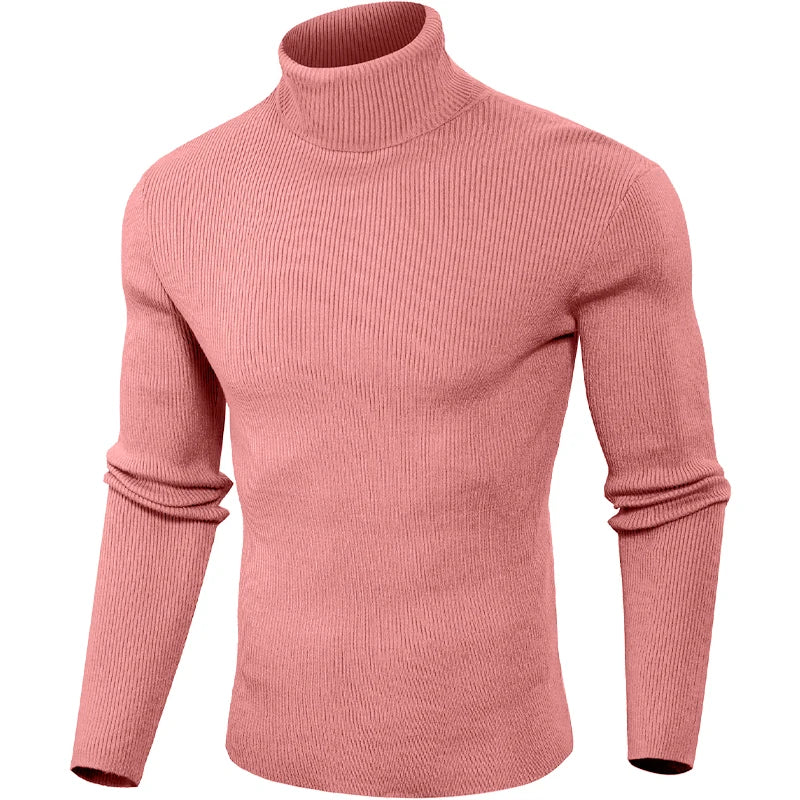Animal Game Luxury Men's Cold Blouse Casual Sweaters Woolen Turtleneck Pullover Basic Stripes Tshirts Warm Sweatshirt Knit Men BAZAARHUBO