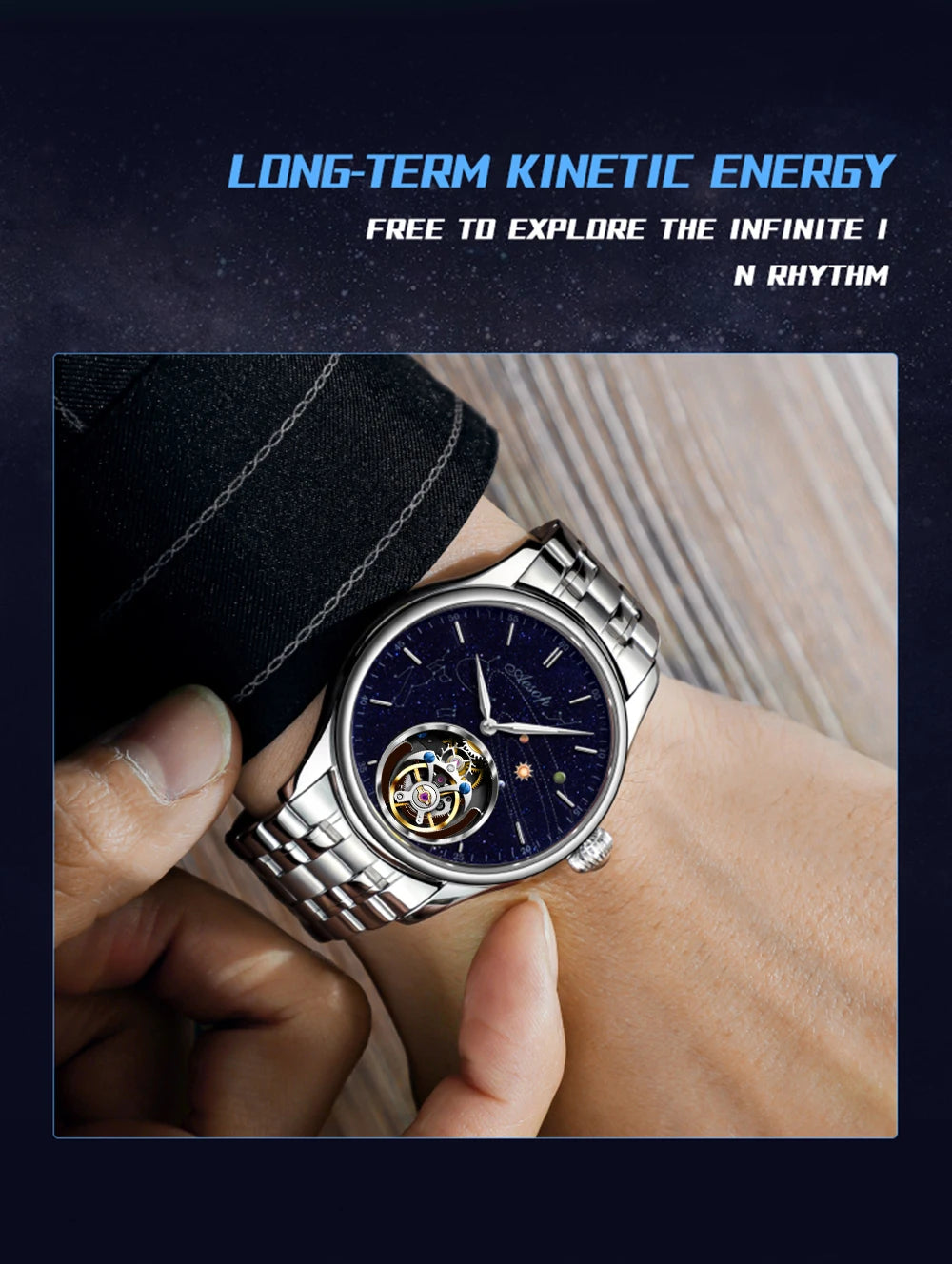 AESOP Flying Tourbillon Skeleton Mechanical Luxury Watches Waterproof Wristwatches Watch Brand For Men Movement Sapphire 2023