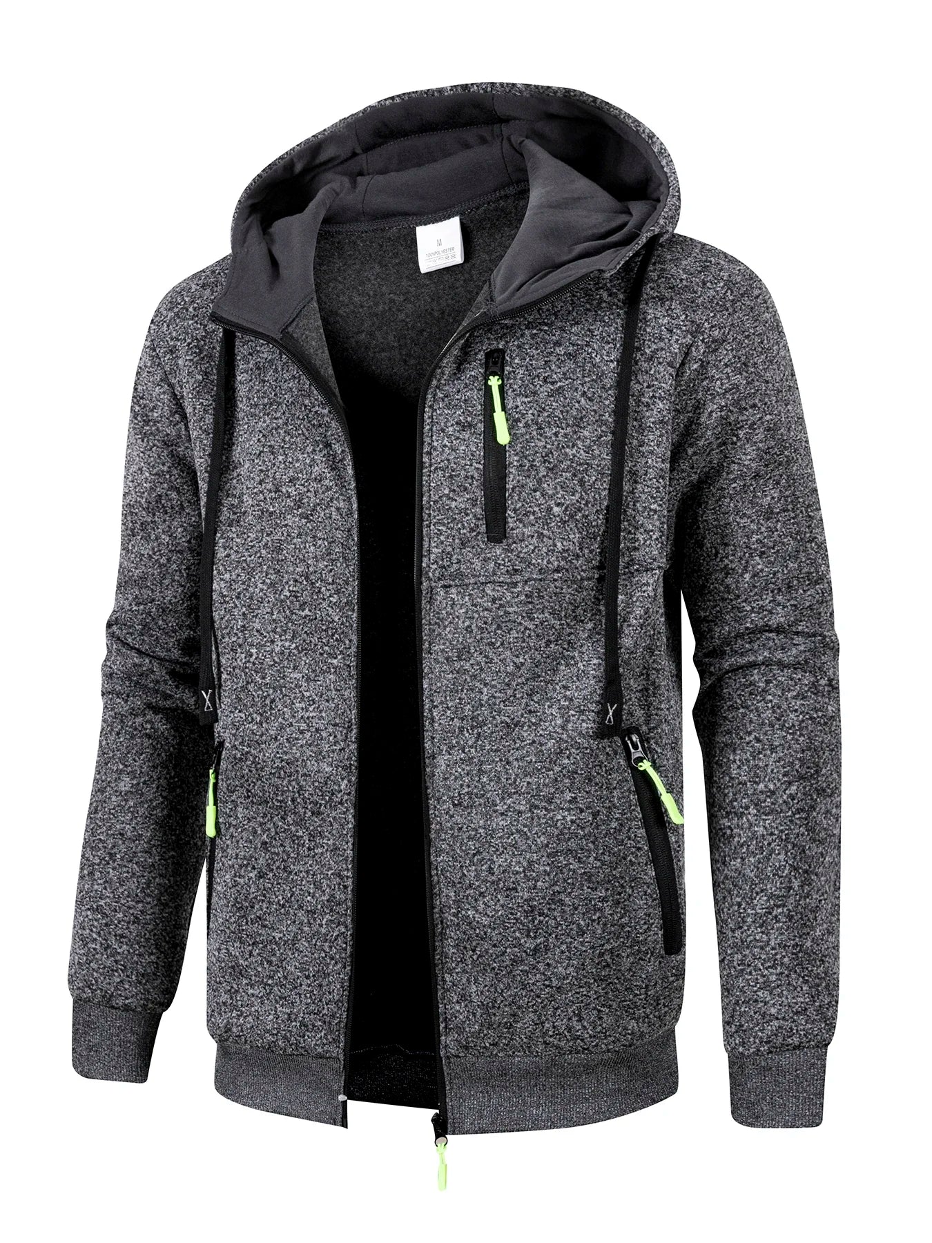 Men's Sports Jacket Long Sleeve Sweatshirt Zipper Design Hooded Cardigan Coat Men Sportswear Slim Fit Casual Jacket Clothing
