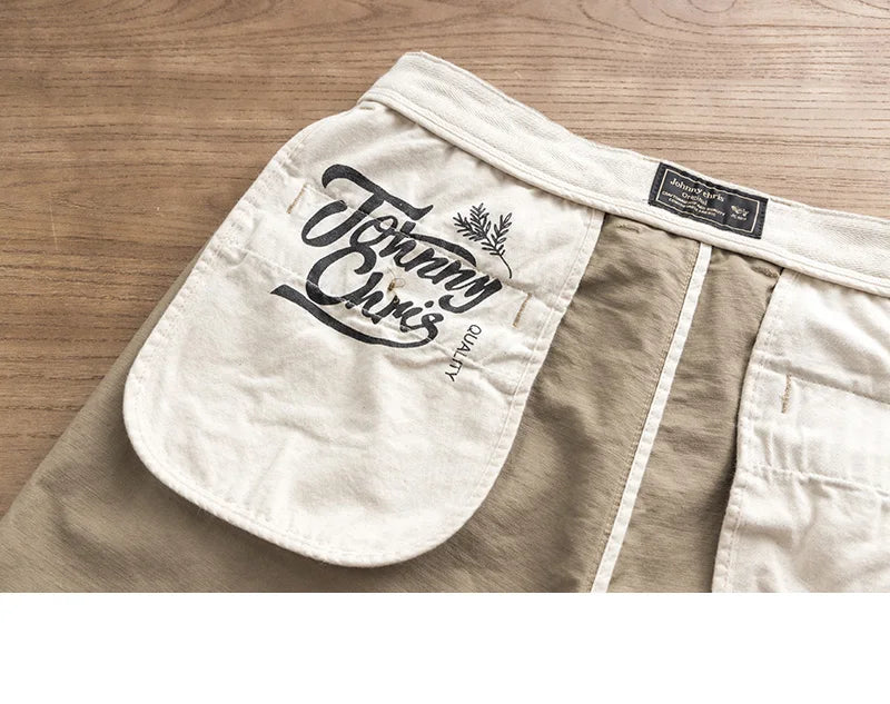 Casual Pants Men Solid Vintage Fashion Spring Autumn Harajuku Japanese Style All-match Straight Trousers New Pockets High Street