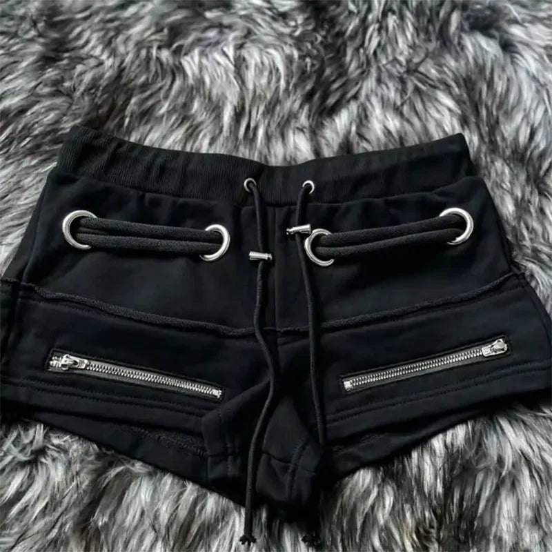 Subcultural vintage high street sexy spicy girls style chic mini shorts summer American trendy female versatile mini shorts emo