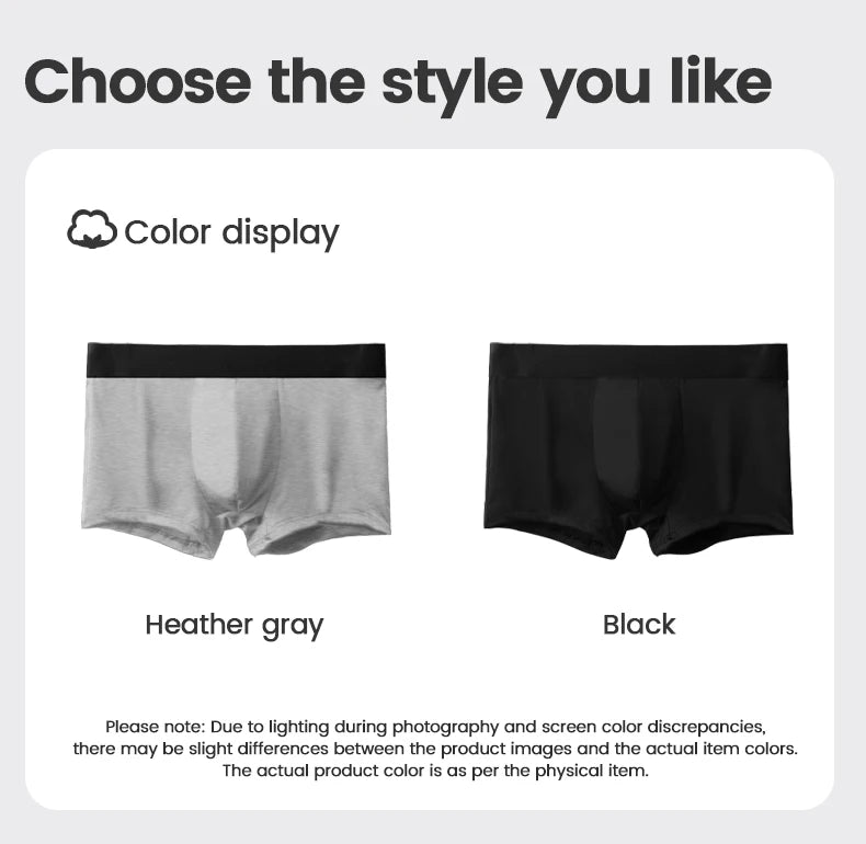 Men's underwear wholesale, European and American cross-border ice silk English size four-corner pants, large size underpants